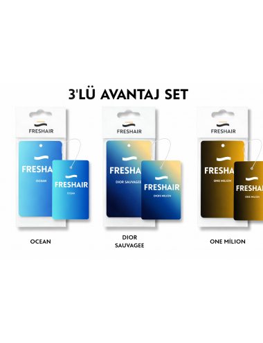 Freshair Oto Kokusu 3'lü Premium Set 