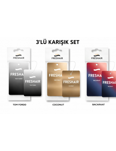Freshair Oto Kokusu 3'lü Karışık Set